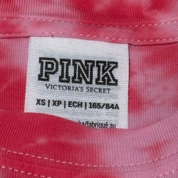 PINK Tie-Dye Athletic Crew Extra Long Top - Picture 4 of 5